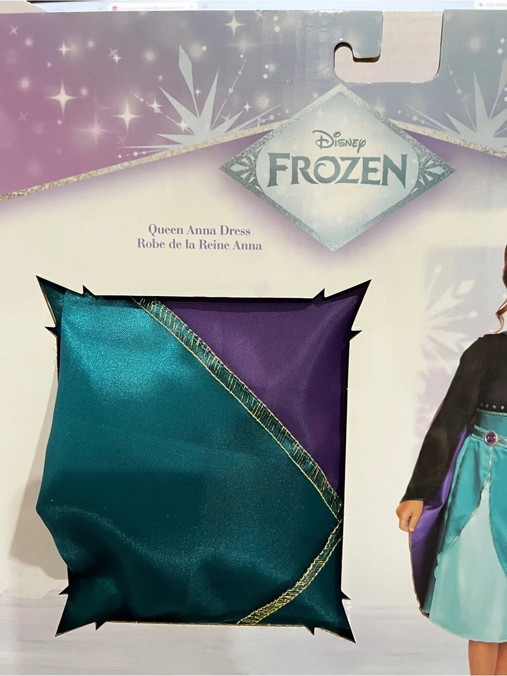 Disney Frozen 2 Queen Anna Dress Costume Dress Up Size 4-6X Girls Kids